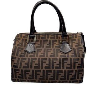 Fendi Zucca Brown and Black Satchel | Very Good Condition